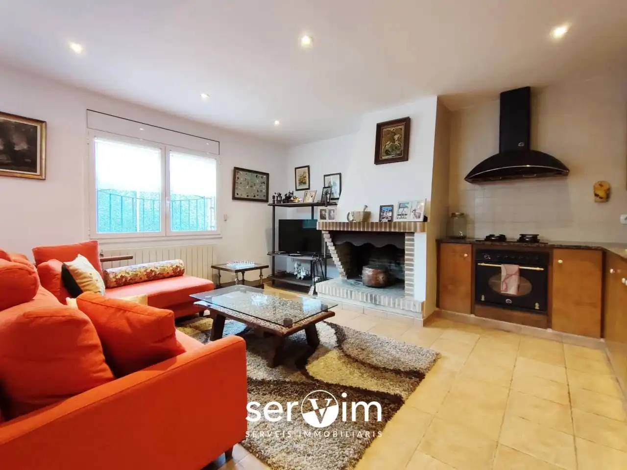 Living room of Houses for sale in Llagostera  with Air Conditioner, Private garden and Terrace