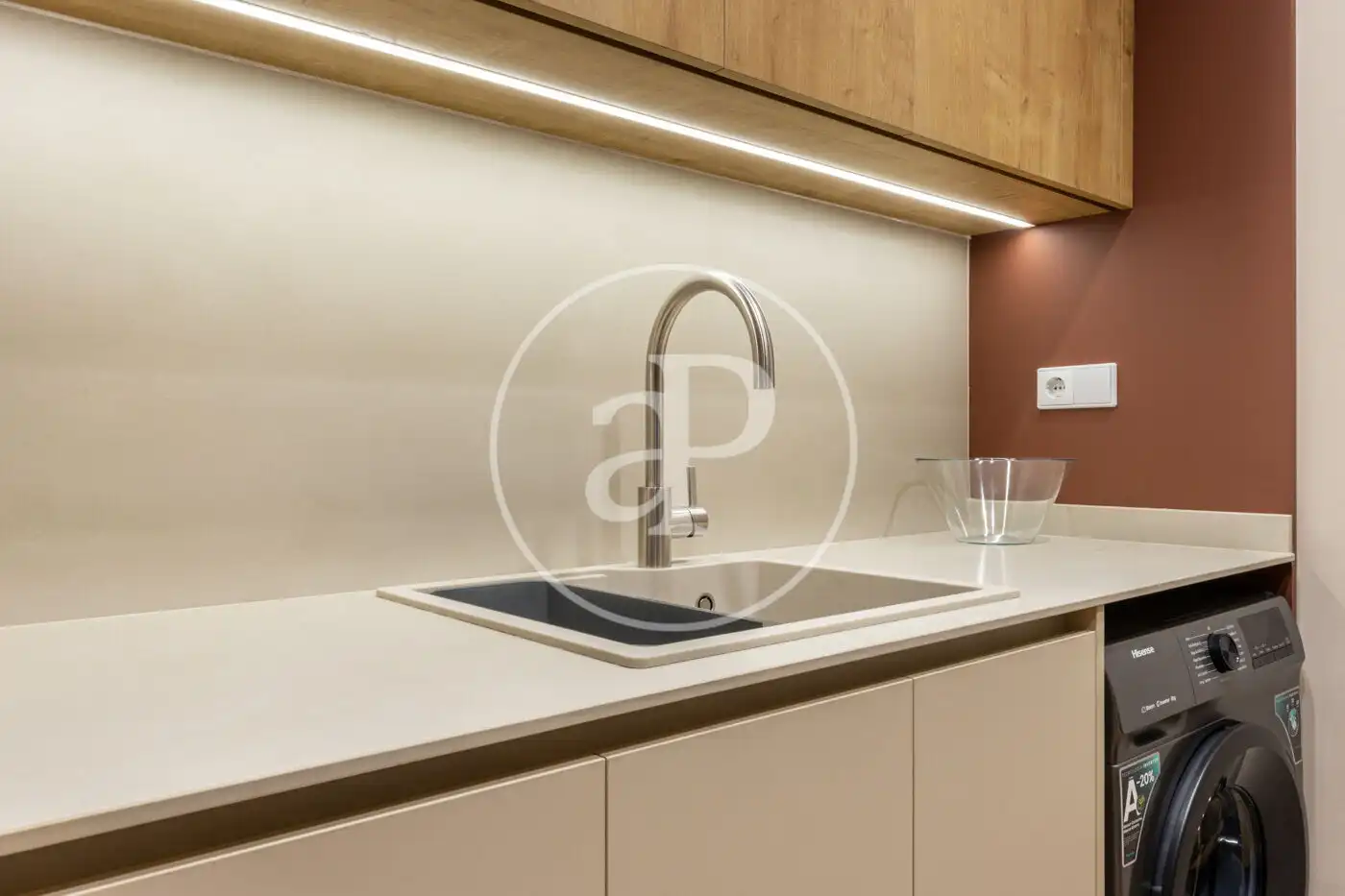 Cocina de Piso de alquiler en Valencia con Aire acondicionado, Calefacción y Amueblado
