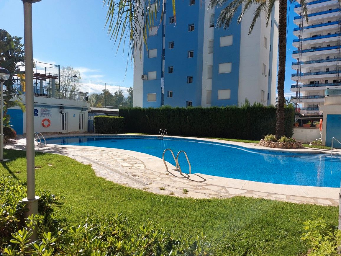 Piscina de Apartament de lloguer en Gandia amb Aire condicionat, Terrassa i Moblat