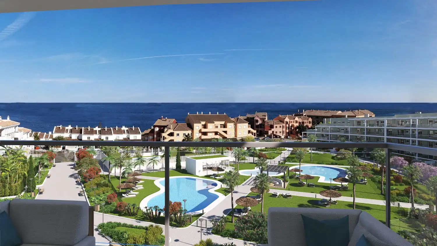 Vista exterior de Apartament en venda en Manilva amb Aire condicionat, Calefacció i Terrassa