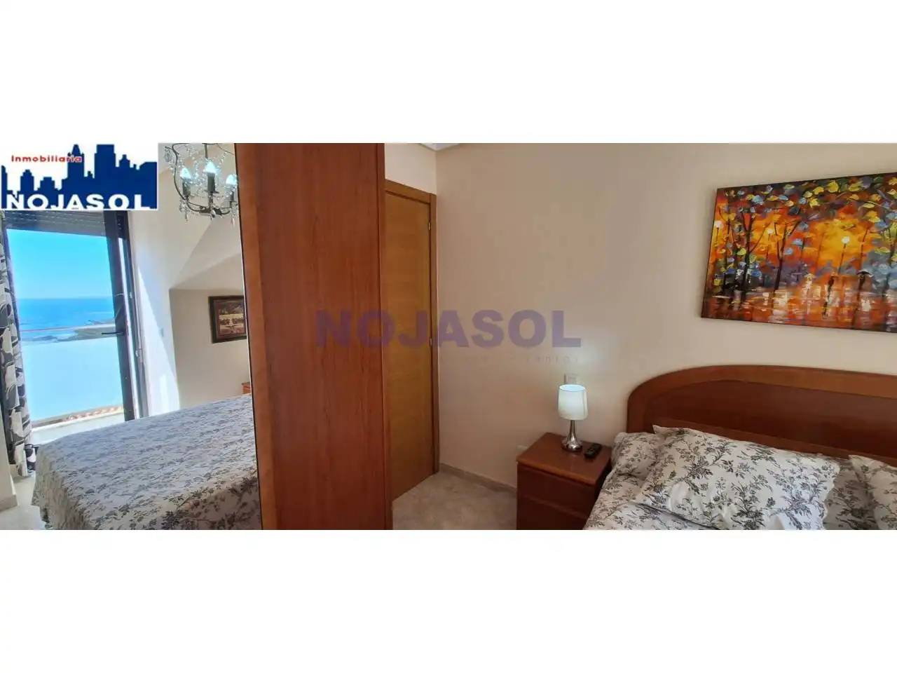 Schlafzimmer von Dachboden zur Miete in Noja mit Heizung, Terrasse und Abstellraum