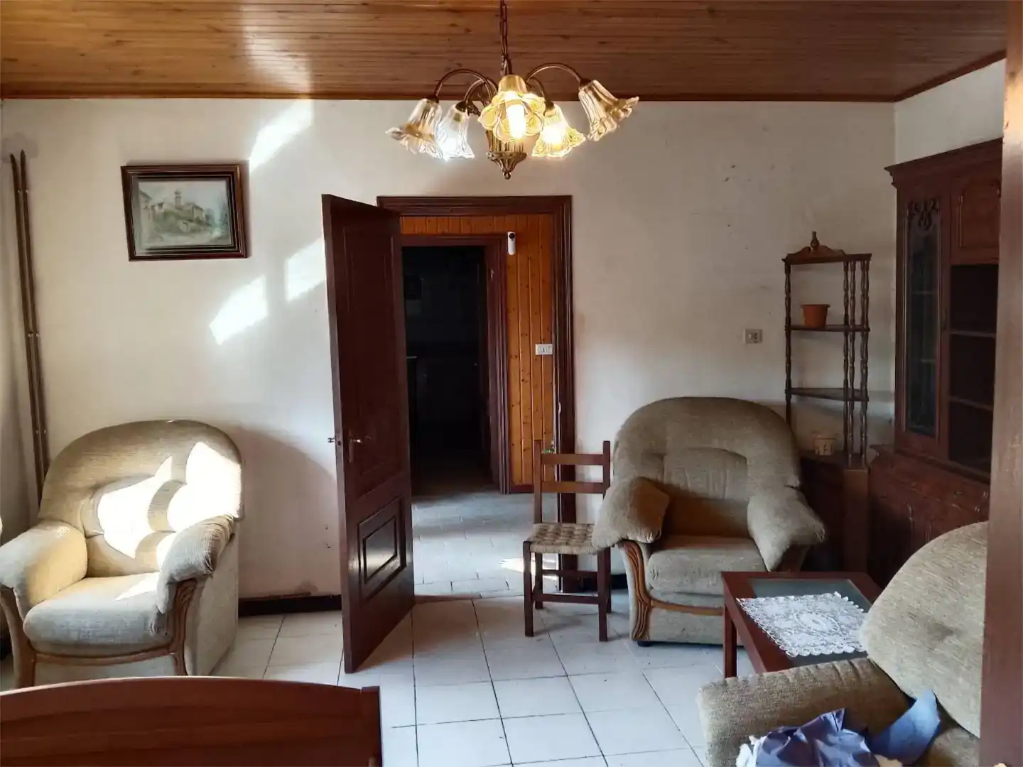 Sala de estar de Piso en venta en Curtis con Jardín privado, Parquet y Trastero