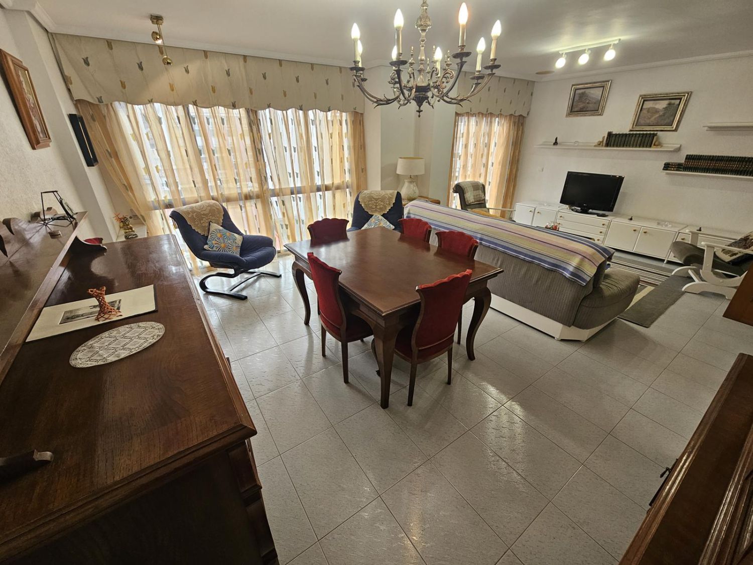 Dining room of Flat to rent in Castellón de la Plana / Castelló de la Plana  with Heating, Furnished and Balcony