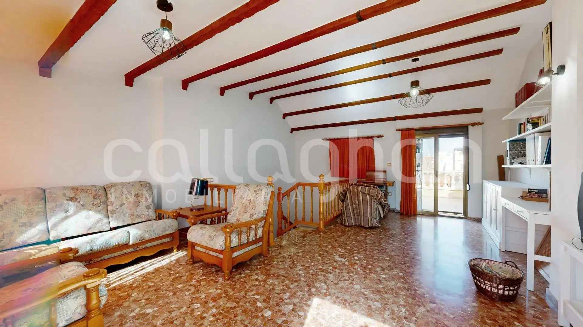 Sala de estar de Casa adosada en venta en Benetússer con Aire acondicionado, Calefacción y Terraza