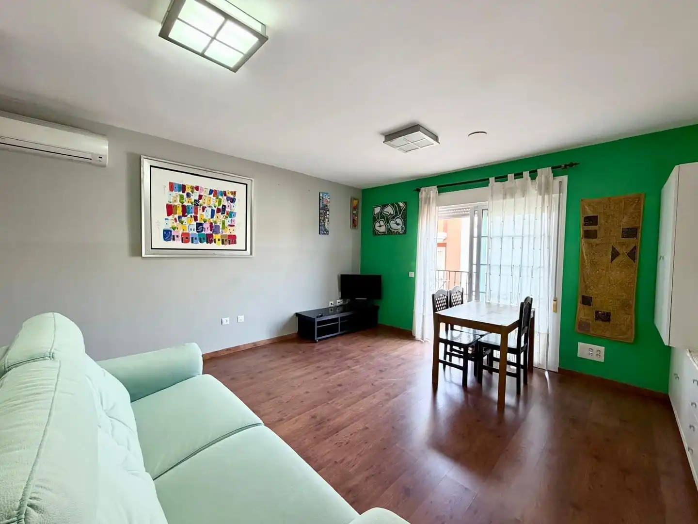 Living room of Study for rent in Roquetas de Mar  with Air Conditioner, Furnished and Balcony