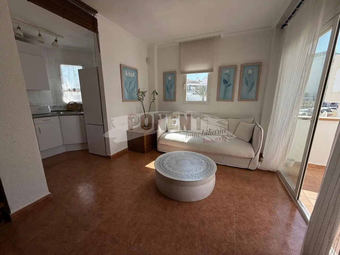 Sala d'estar de Apartament de lloguer en Sant Antoni de Portmany amb Terrassa