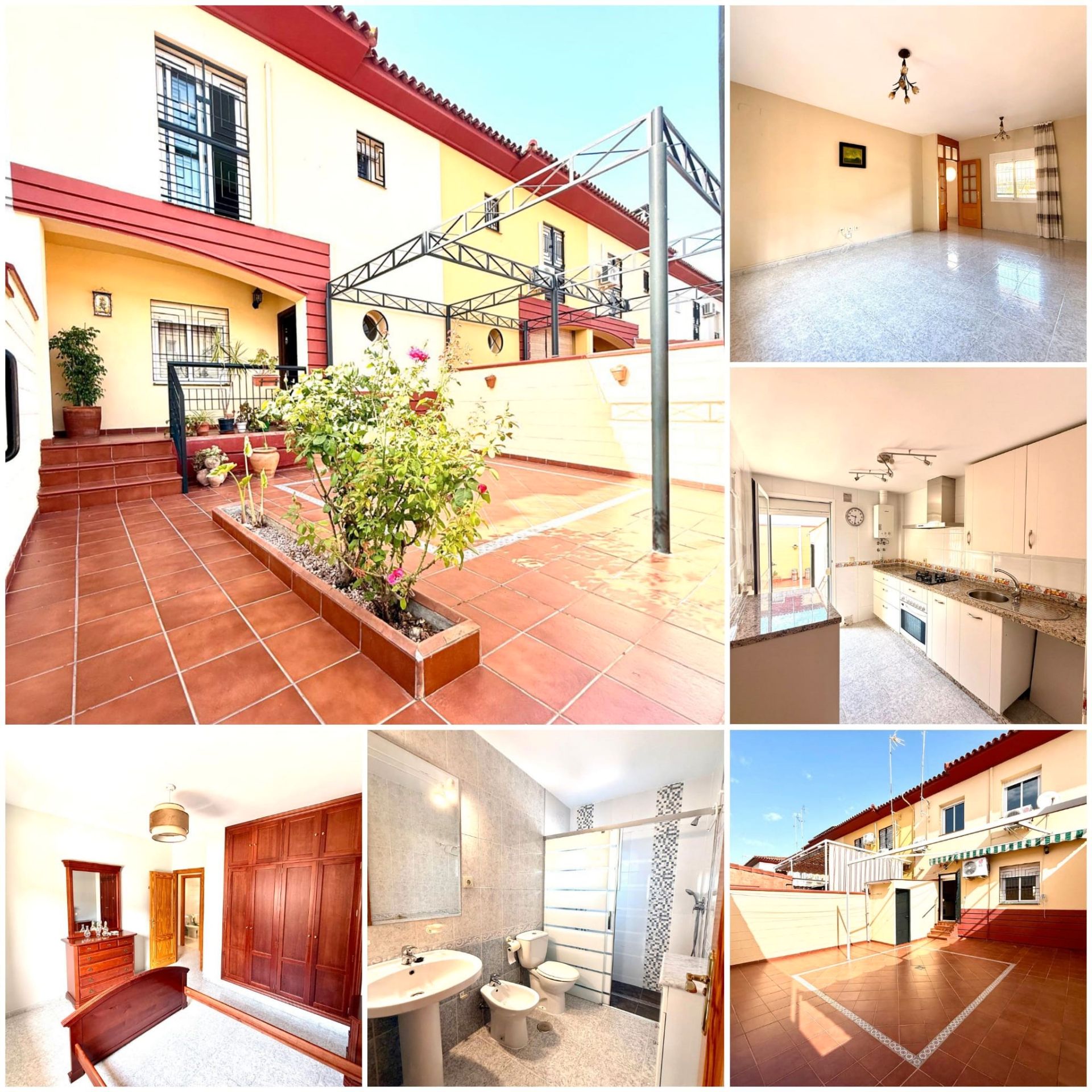 Exterior view of Single-family semi-detached for sale in Mairena del Aljarafe  with Air Conditioner, Terrace and Oven