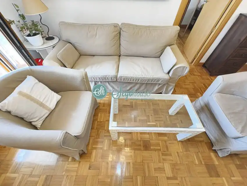 Sala de estar de Piso en venta en Segovia con Calefacción, Parquet y Terraza