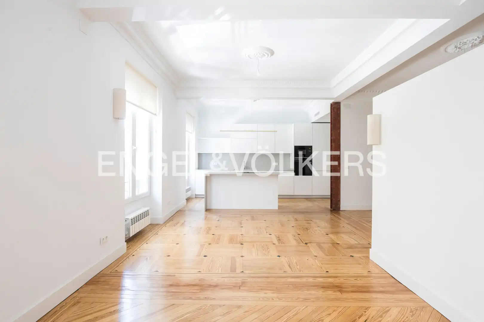 Wohnzimmer von Wohnung zur Miete in Madrid mit Klimaanlage, Heizung und Parkett