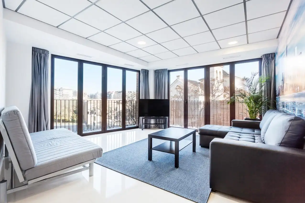 Sala de estar de Apartamento de alquiler en Valencia con Aire acondicionado, Calefacción y Amueblado