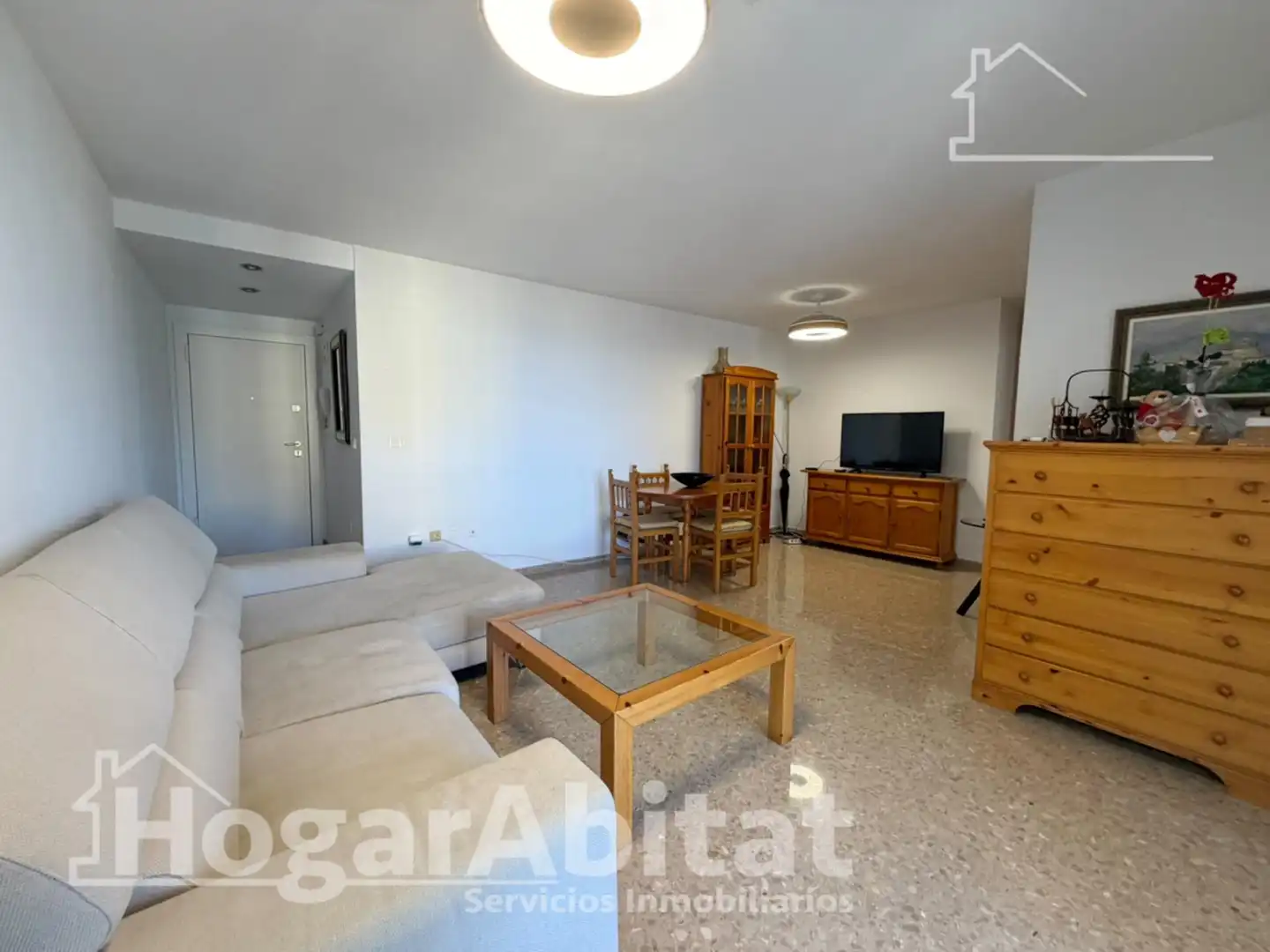 Sala d'estar de Pis en venda en Canet d'En Berenguer amb Aire condicionat, Terrassa i Piscina comunitària