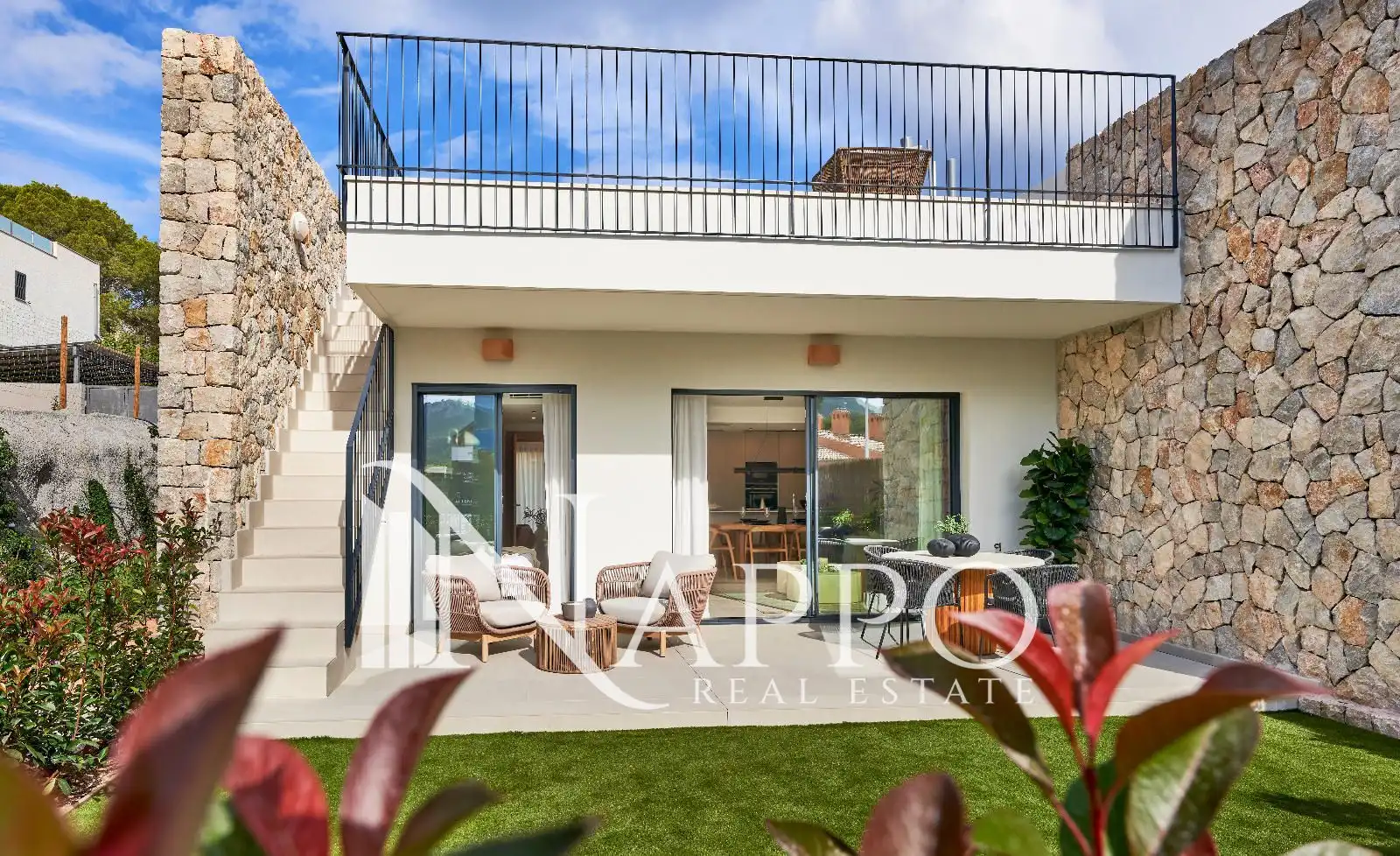 Terrasse von Wohnung zum Verkauf in Andratx mit Klimaanlage, Heizung und Privatgarten