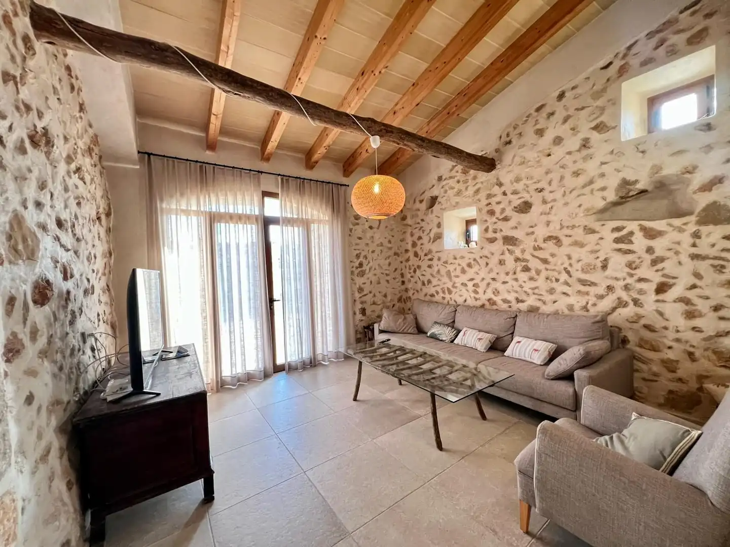 Sala d'estar de Finca rústica de lloguer en Felanitx amb Calefacció i Moblat