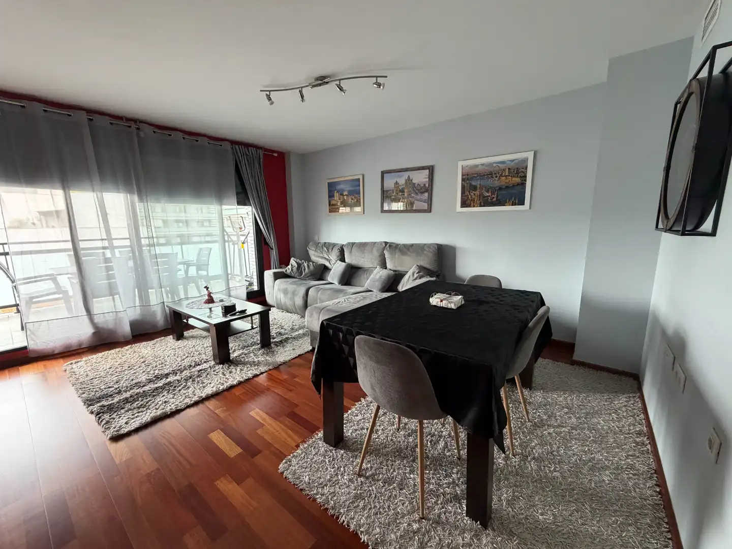 Living room of Flat for sale in Sagunto / Sagunt  with Heating, Parquet flooring and Terrace