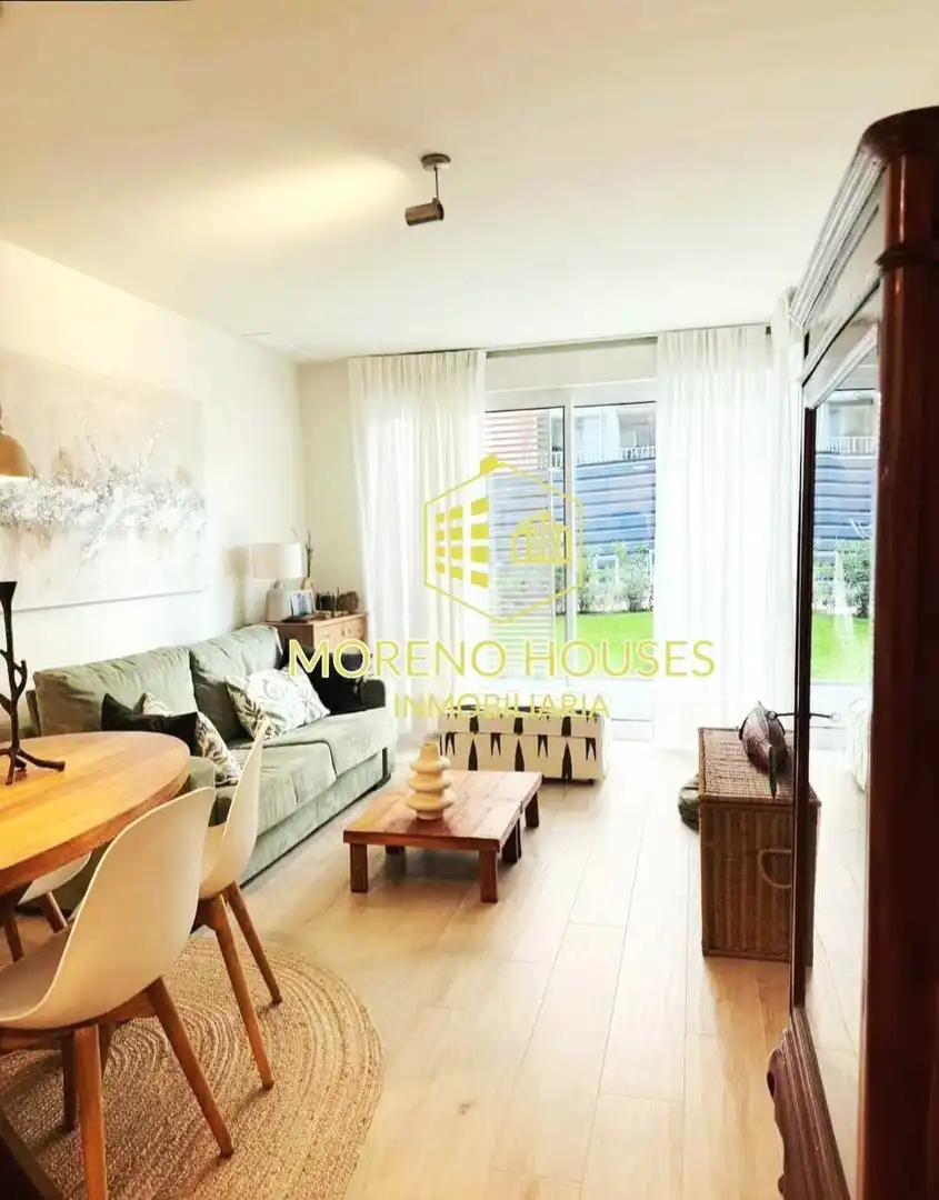 Wohnzimmer von Wohnungen zur Miete in Jávea / Xàbia mit Klimaanlage, Heizung und Privatgarten