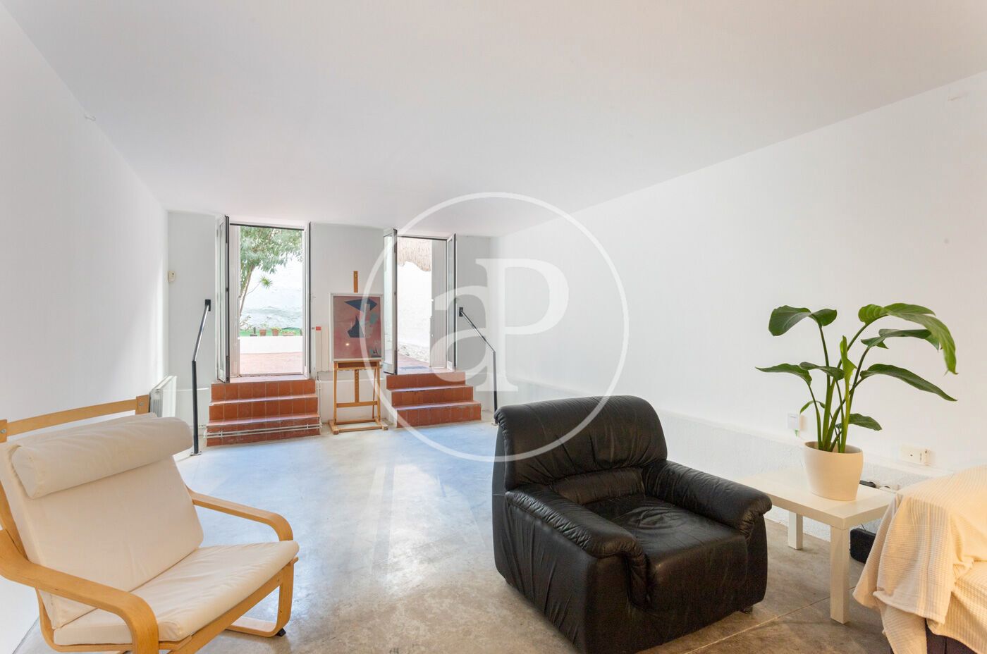 Living room of Flat to rent in  Barcelona Capital  with Heating, Private garden and Terrace