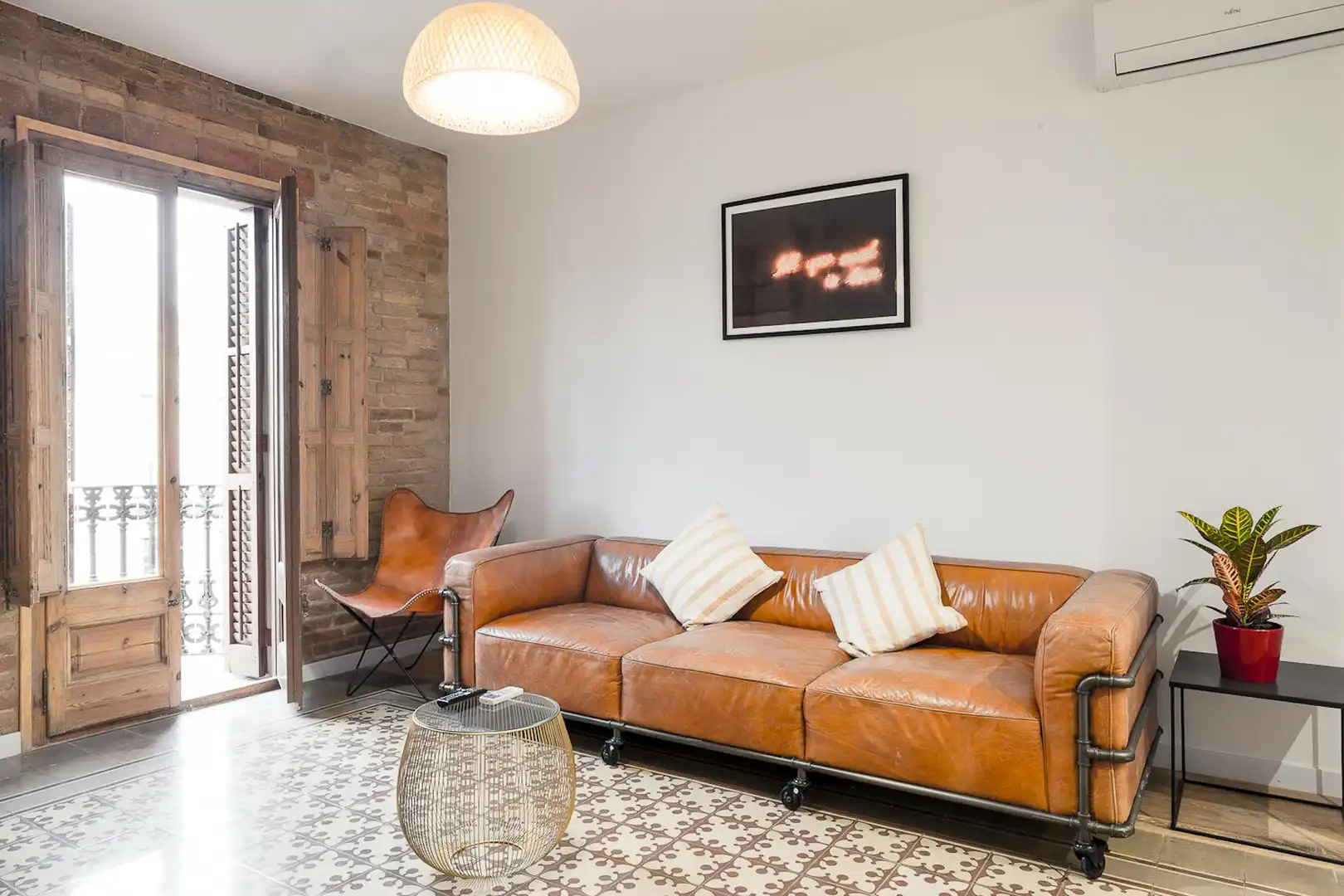 Wohnzimmer von Wohnung zur Miete in Barcelona mit Klimaanlage, Heizung und Möbliert
