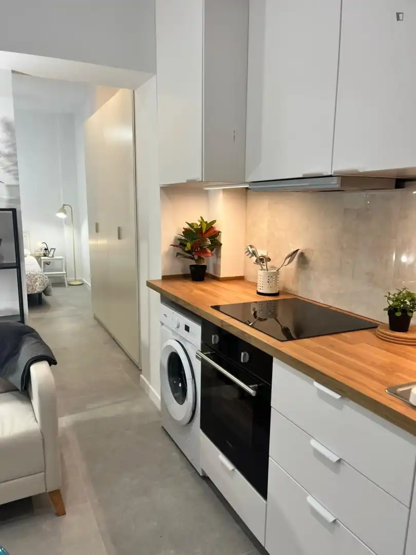 Cocina de Apartamento de alquiler en Valencia con Aire acondicionado, Amueblado y Horno