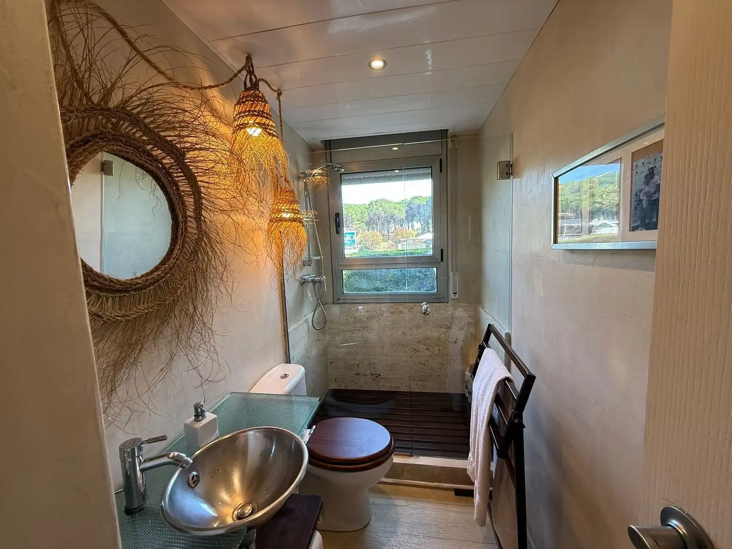 Bathroom of Flat for rent in Castell d'Aro, Platja d'Aro i s'Agaró  with Air Conditioner, Private garden and Terrace