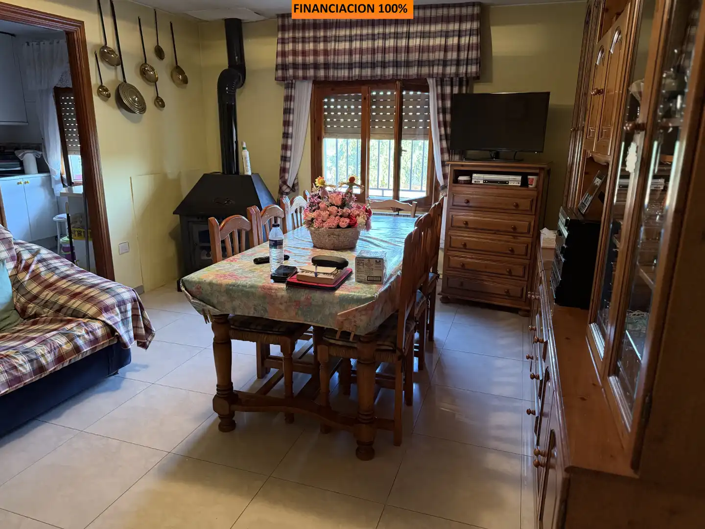 Menjador de Casa o xalet en venda en Ibdes amb Calefacció, Moblat i Forn