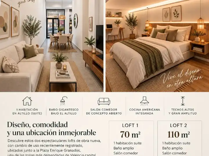 Sala d'estar de Loft en venda en Valencia amb Aire condicionat, Calefacció i Traster