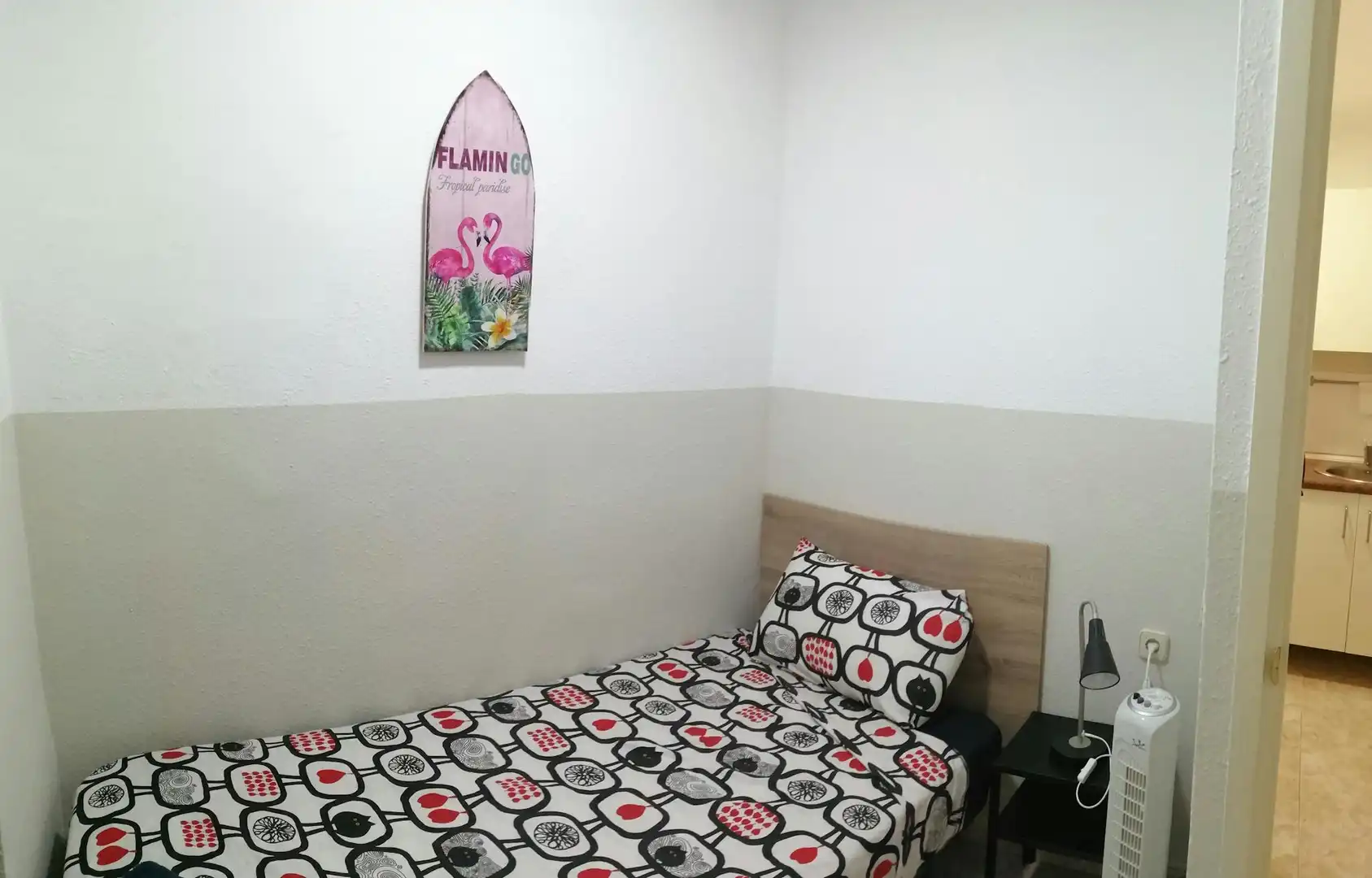 Schlafzimmer von Wohnung zur untervermieten in Barcelona mit Waschmaschine