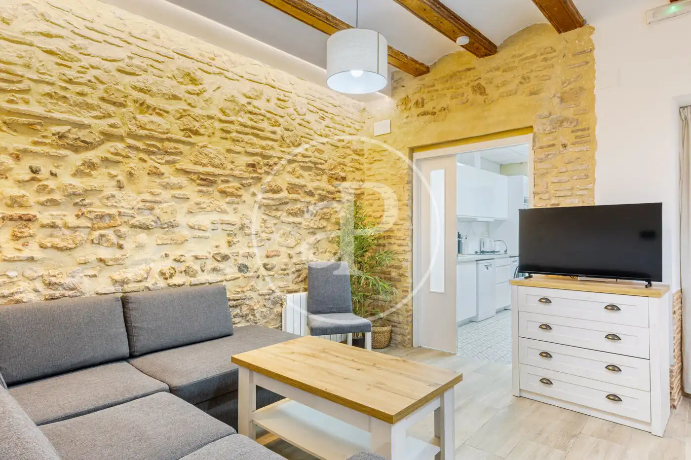 Wohnzimmer von Wohnung zur Miete in  Valencia Capital mit Klimaanlage, Heizung und Terrasse