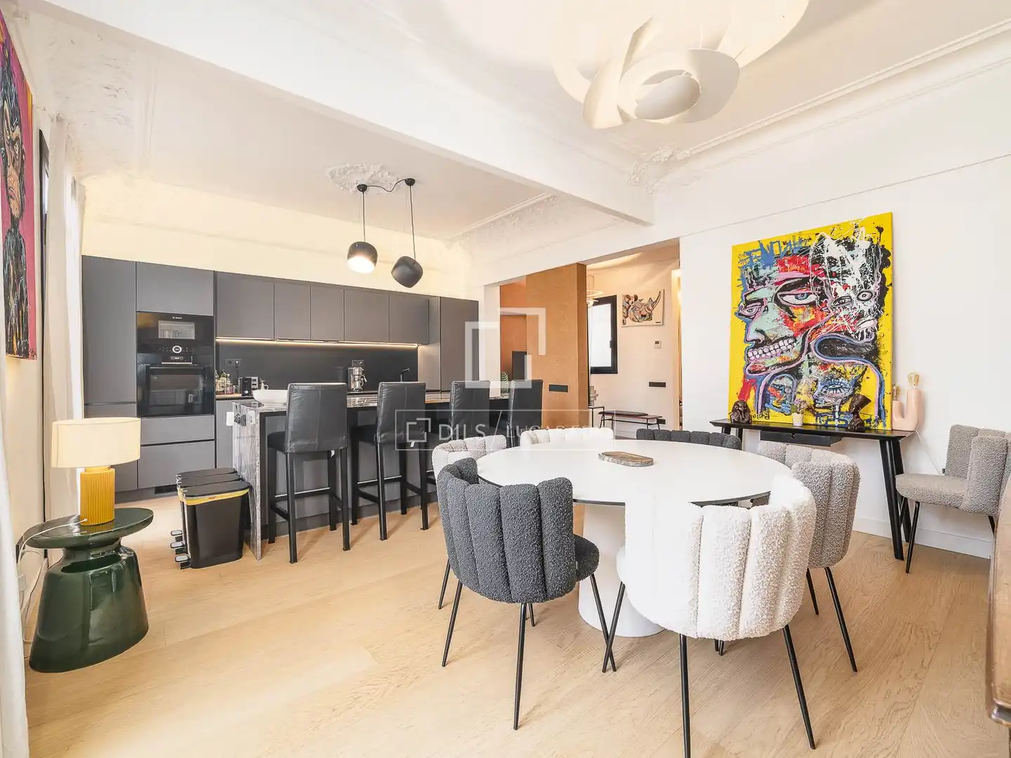 Esszimmer von Wohnung zum Verkauf in Barcelona mit Klimaanlage, Terrasse und Balkon