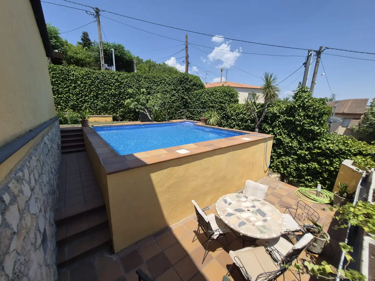 Piscina de Casa o chalet de alquiler en La Llacuna con Aire acondicionado, Calefacción y Jardín privado