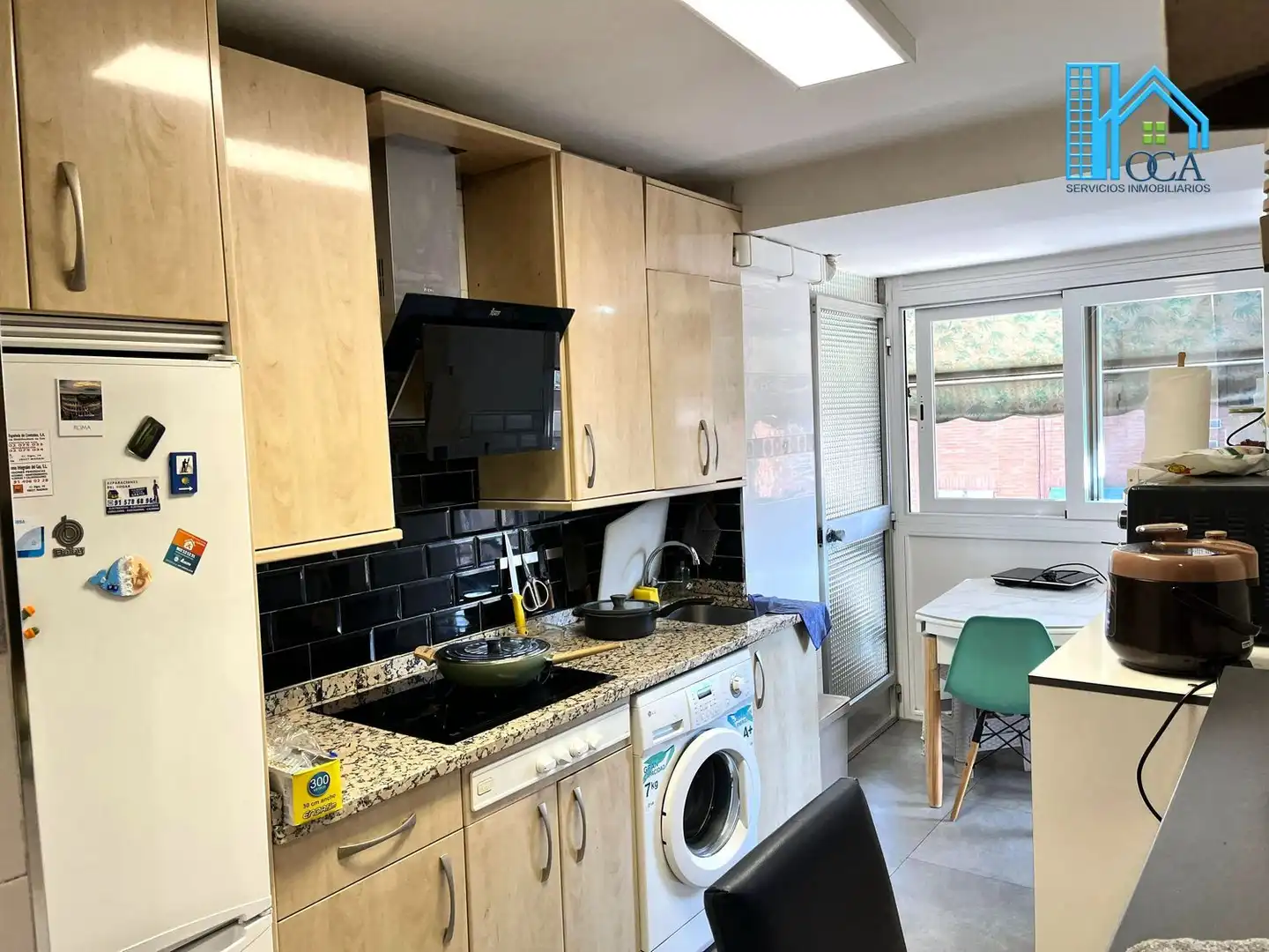 Kitchen of Flat for sale in  Madrid Capital  with Air Conditioner, Terrace and Balcony