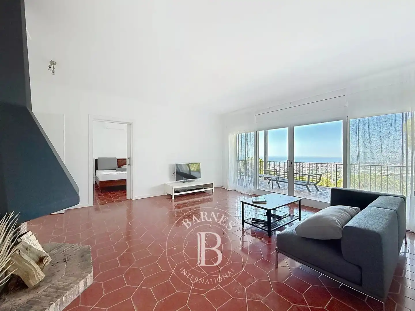 Sala d'estar de Casa o xalet en venda en Cabrils amb Aire condicionat, Calefacció i Jardí privat
