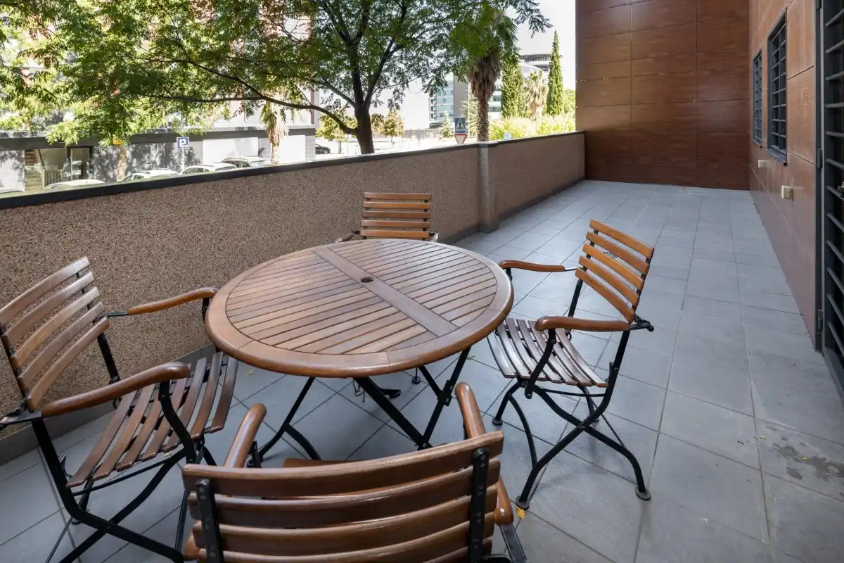 Terrace of Flat for rent in Granada  with Heating, Private garden and Storage room