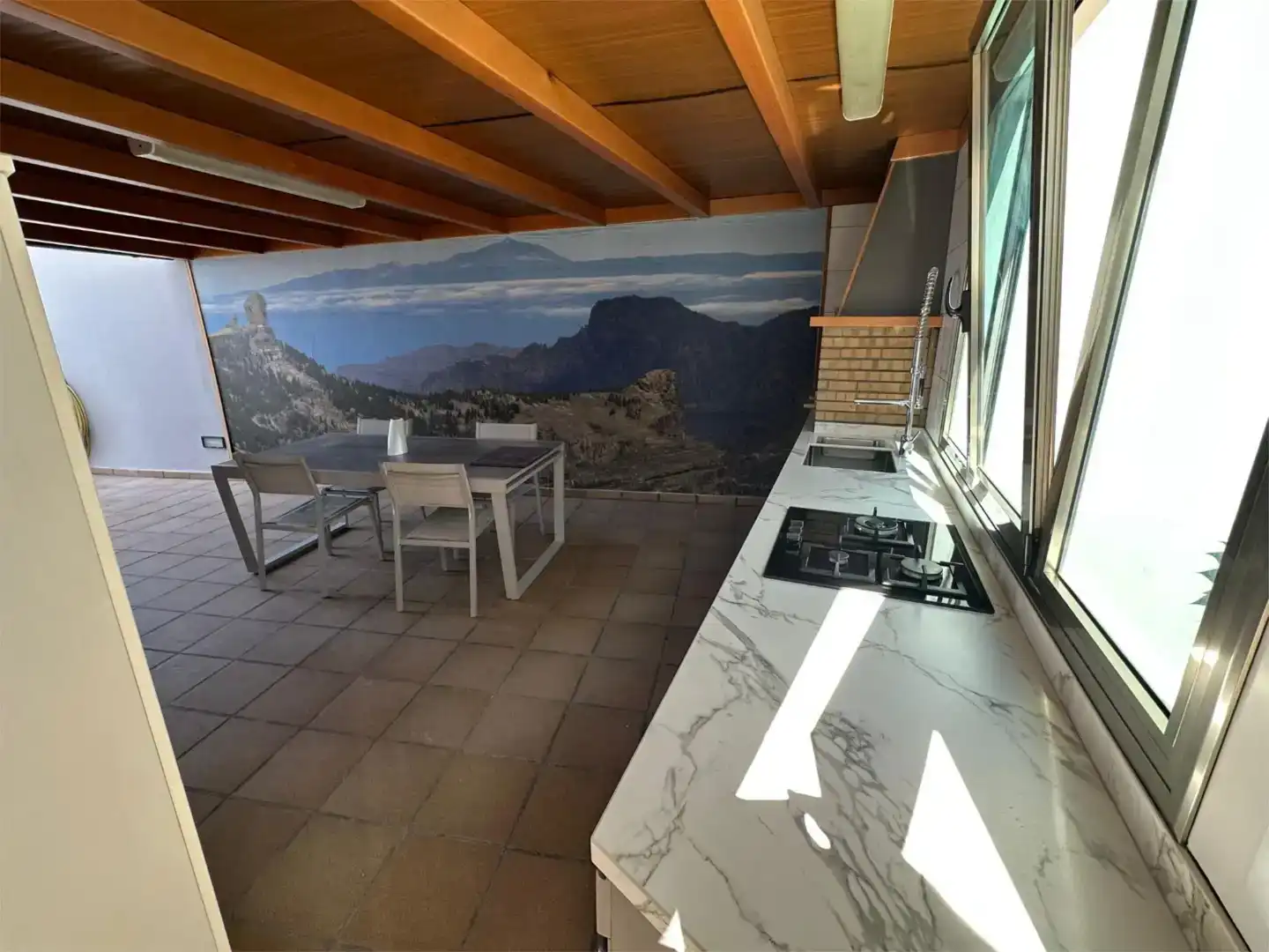 Terraza de Casa o chalet de alquiler en Mogán con Piscina y Balcón