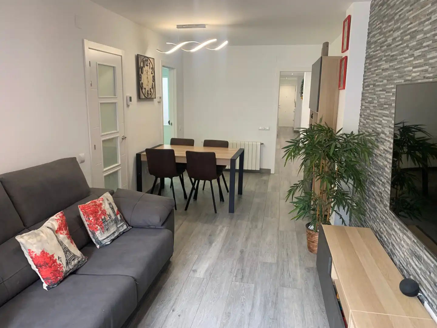 Sala de estar de Piso en venta en Torredembarra con Calefacción, Parquet y Terraza
