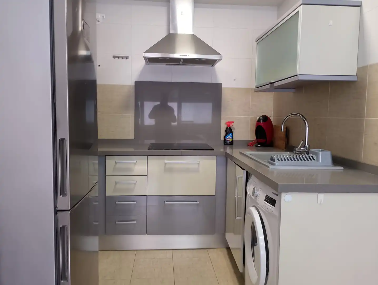 Kitchen of Flat for rent in El Real de Gandia  with Air Conditioner, Storage room and Furnished