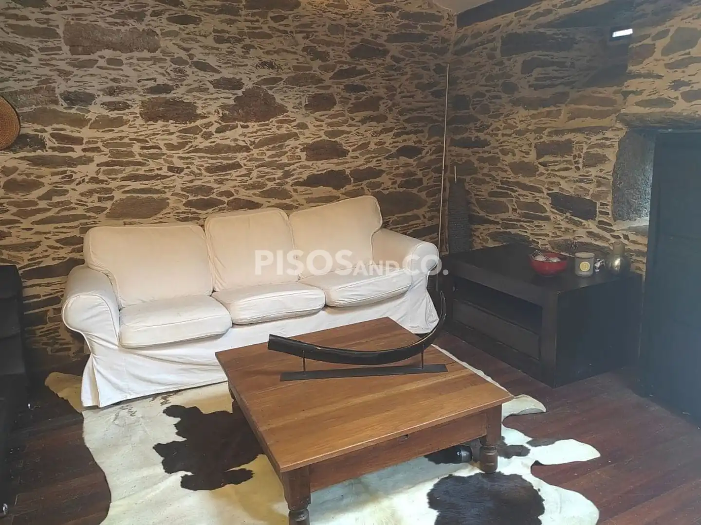 Living room of Houses for sale in Irixoa  with Heating, Terrace and Swimming Pool