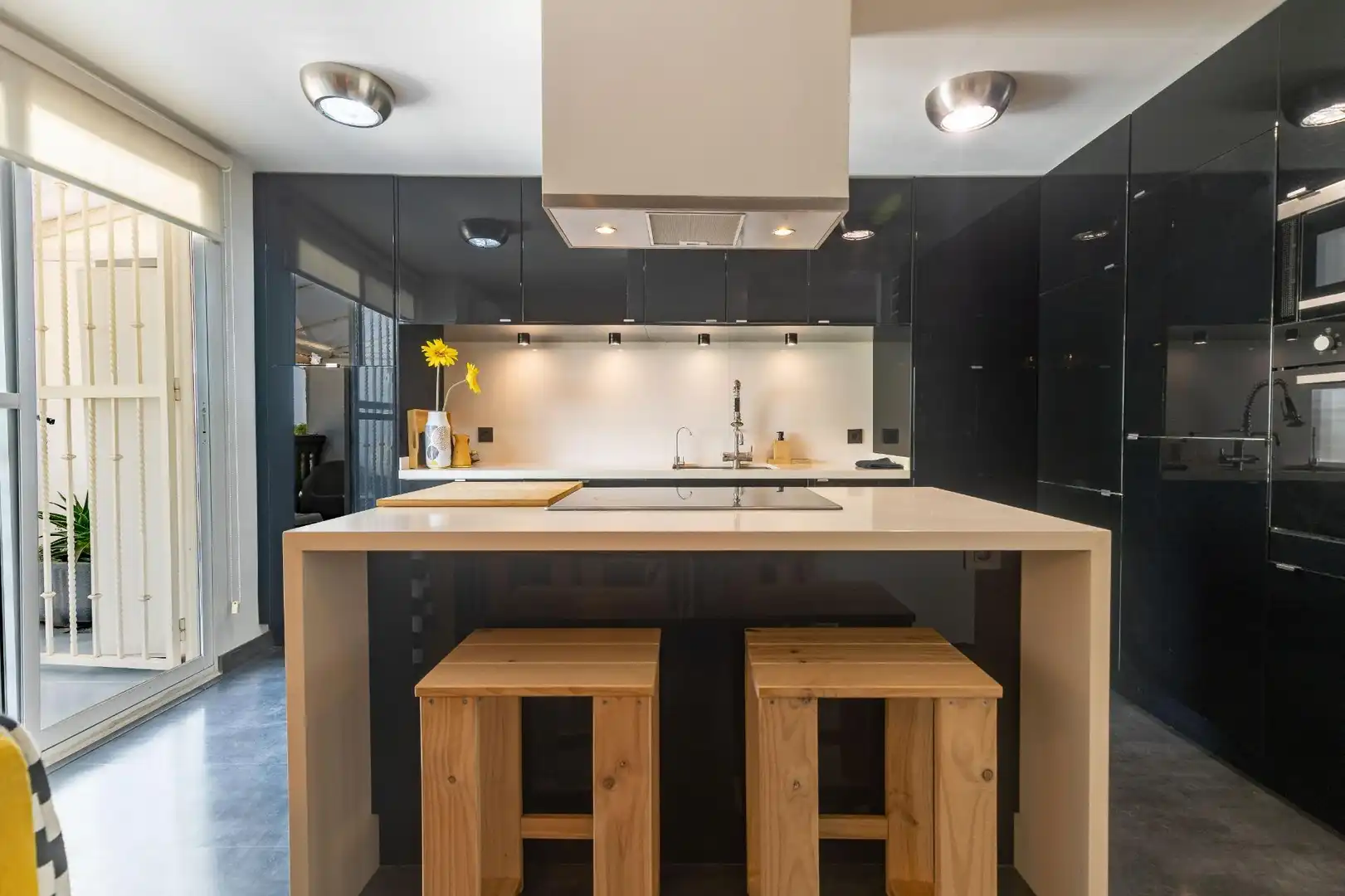 Cocina de Casa adosada en venta en Benimuslem con Aire acondicionado, Calefacción y Parquet
