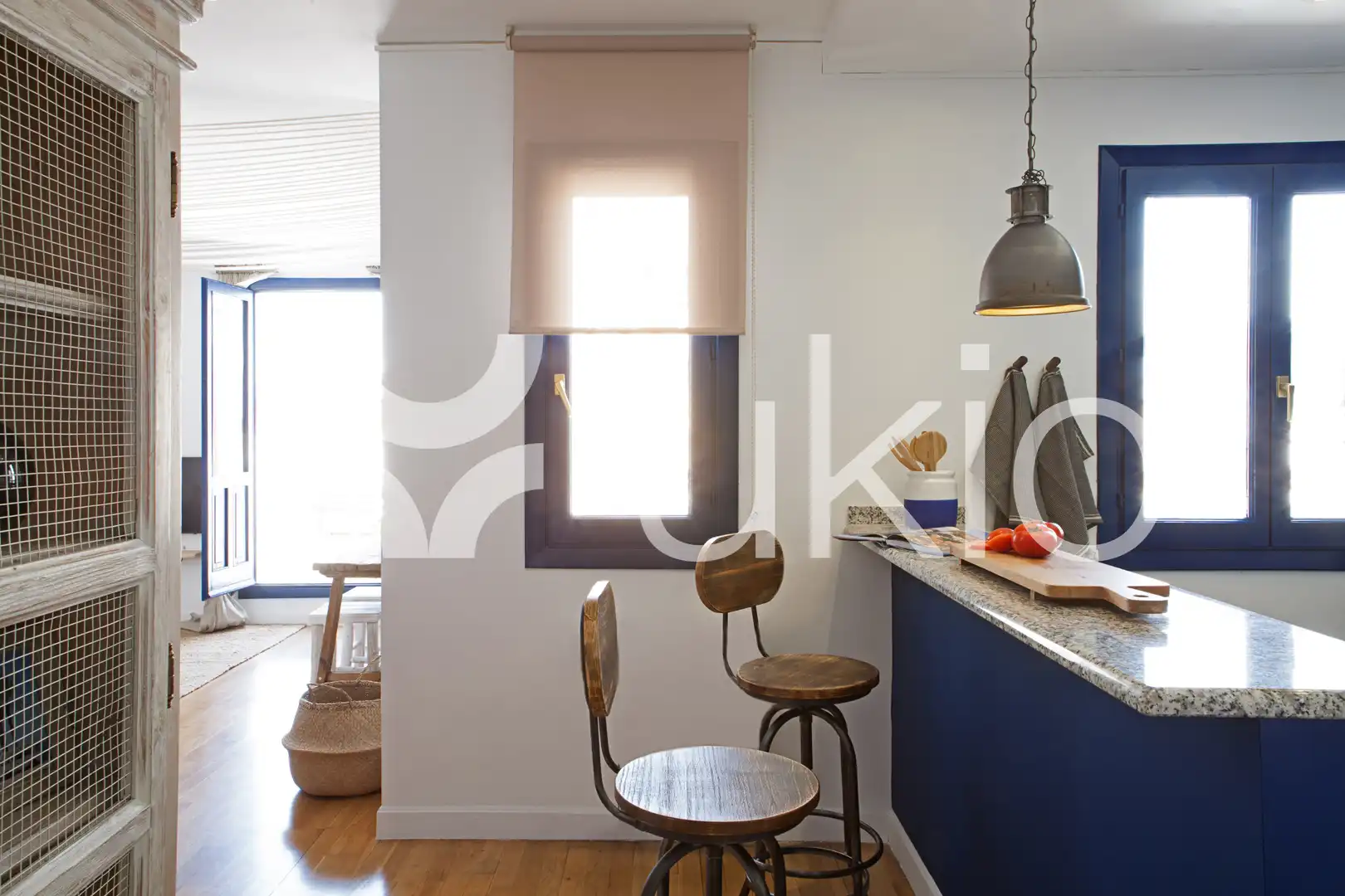 Cocina de Apartamento de alquiler en Madrid con Aire acondicionado, Terraza y Amueblado