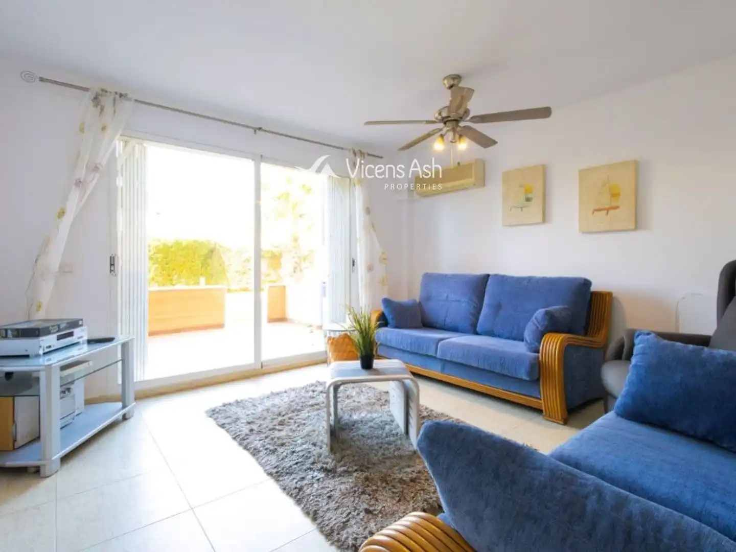 Wohnzimmer von Wohnung zum Verkauf in Jávea / Xàbia mit Klimaanlage, Terrasse und Schwimmbad