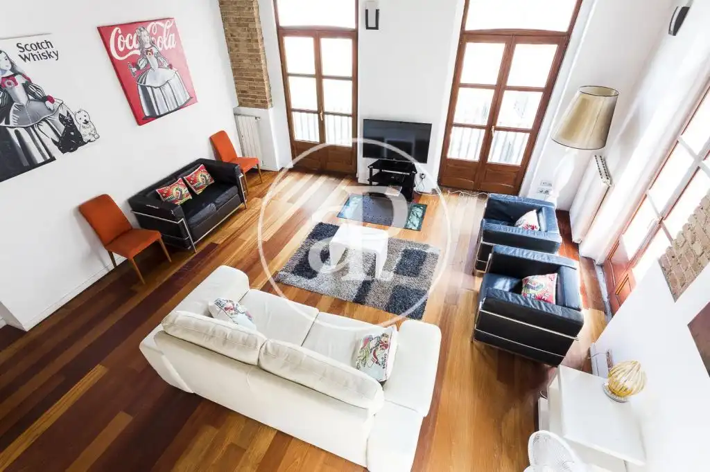Sala d'estar de Dúplex de lloguer en Vic amb Aire condicionat, Calefacció i Moblat