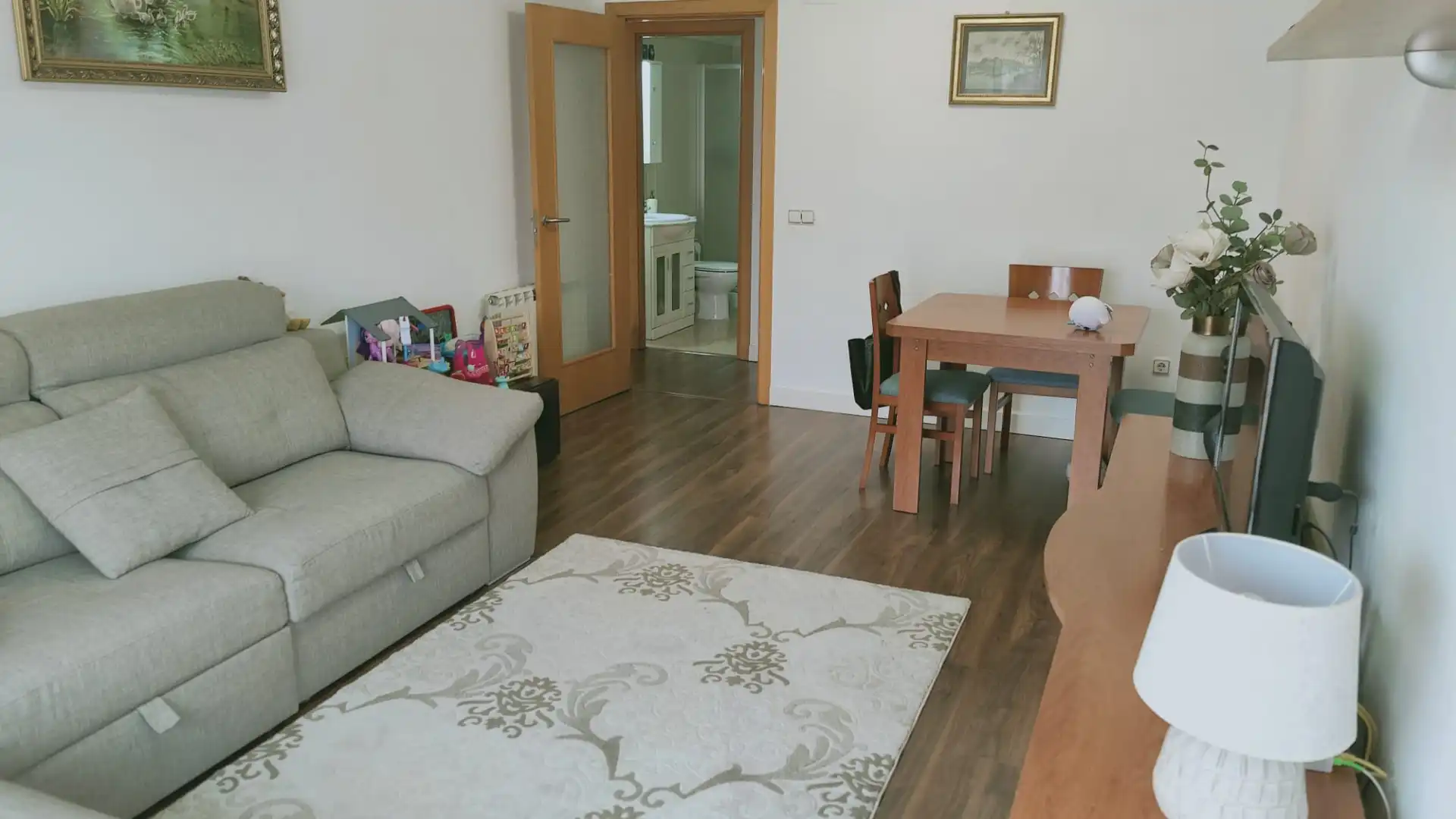 Living room of Flat for sale in Vila-seca  with Heating, Parquet flooring and Furnished