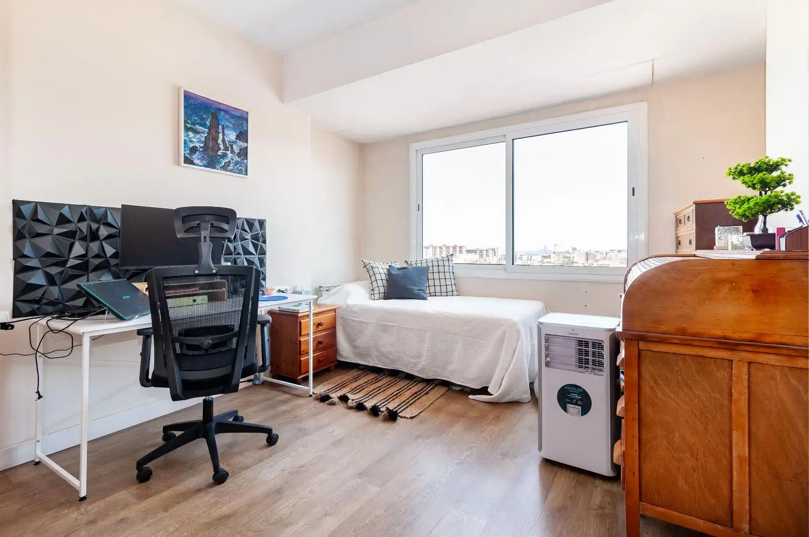 Schlafzimmer von Wohnung zum Verkauf in Sabadell mit Heizung, Parkett und Terrasse
