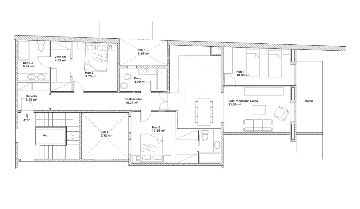 Wohnung mit Terrasse zum Verkauf in Carrer de Casp, imagen 43