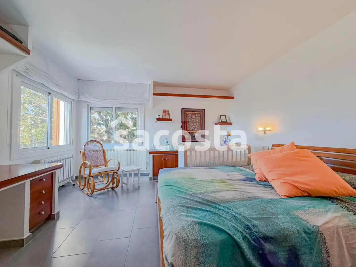 Schlafzimmer von Haus oder Chalet zum Verkauf in Lloret de Mar mit Klimaanlage, Heizung und Terrasse