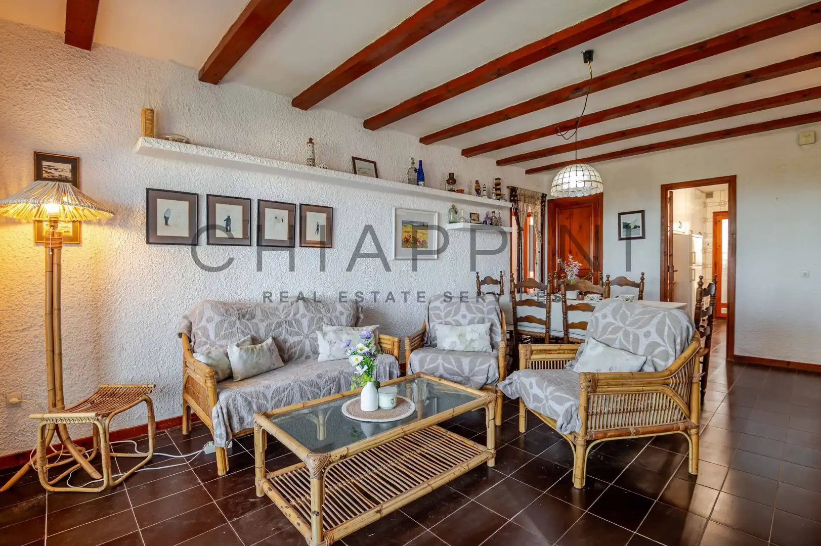 Sala de estar de Piso en venta en Palafrugell con Terraza y Piscina comunitaria