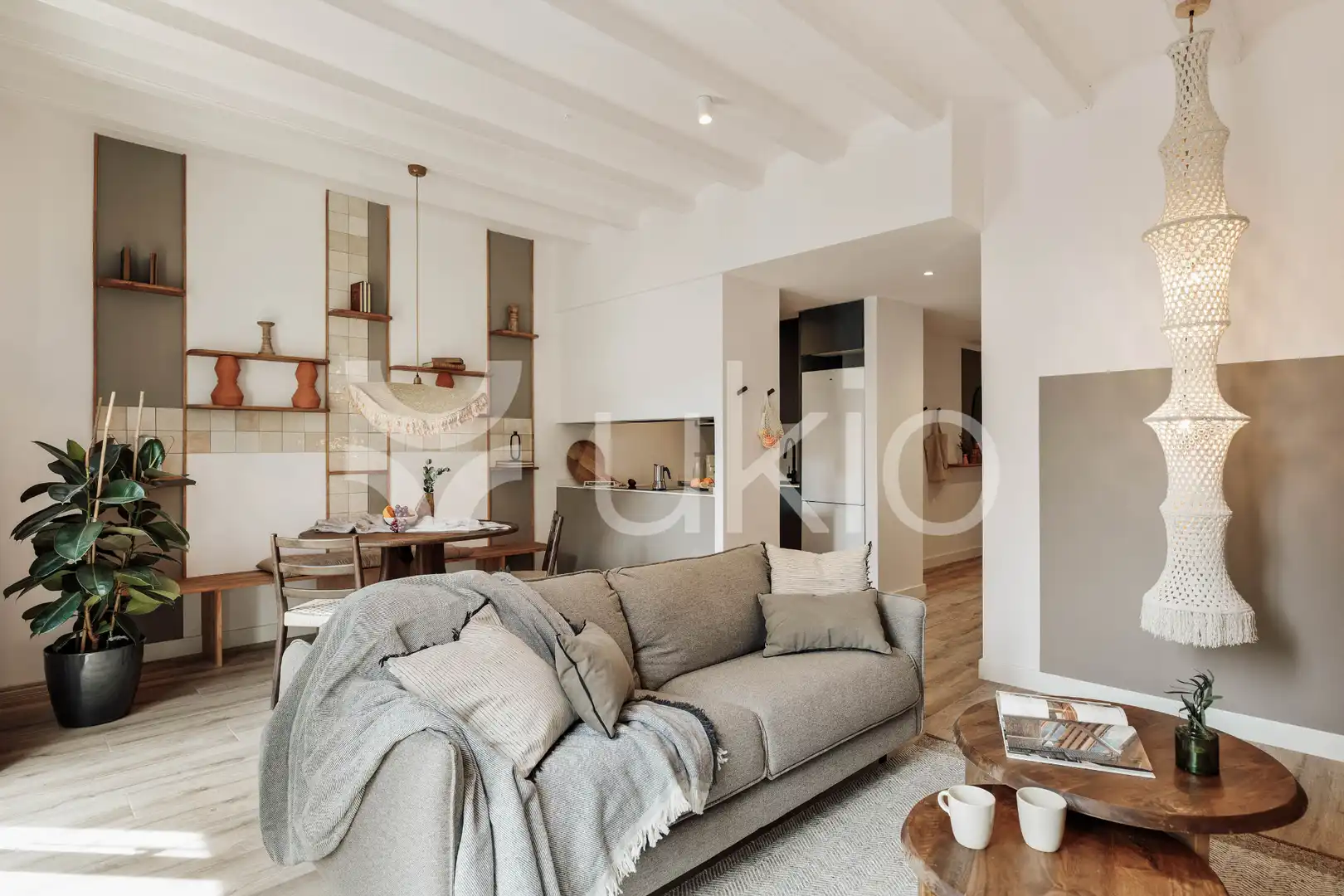 Living room of Apartments for rent in Barcelona  with Air Conditioner, Heating and Furnished