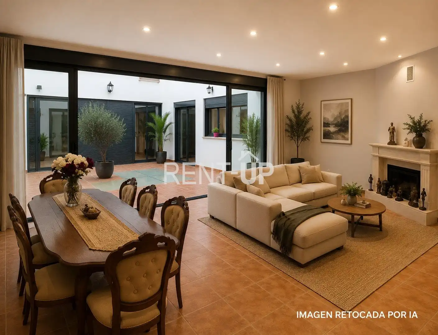 Sala de estar de Casa adosada en venta en Novelé  / Novetlè con Aire acondicionado, Terraza y Trastero
