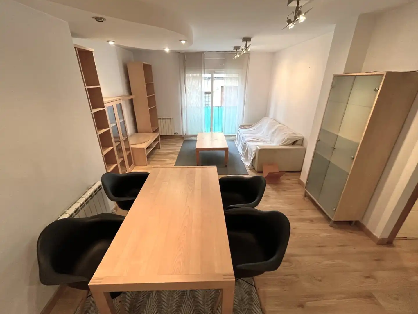 Living room of Flat for sale in Calonge i Sant Antoni  with Air Conditioner, Heating and Parquet flooring