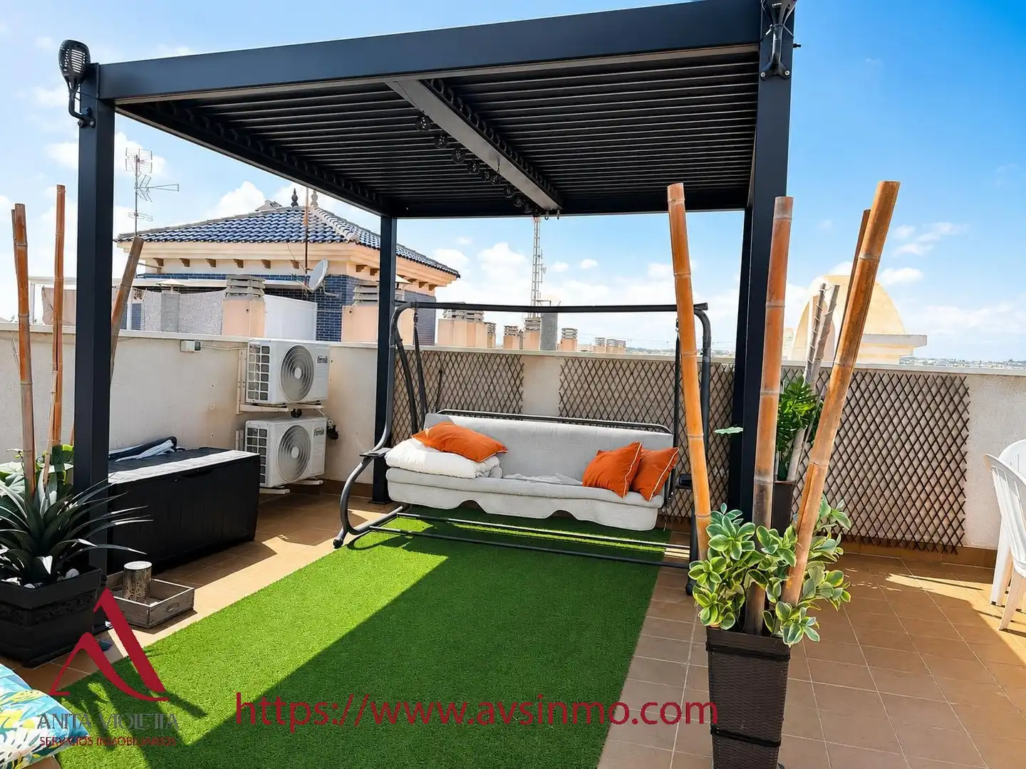 Terraza de Apartamento de alquiler en Orihuela con Aire acondicionado, Calefacción y Terraza