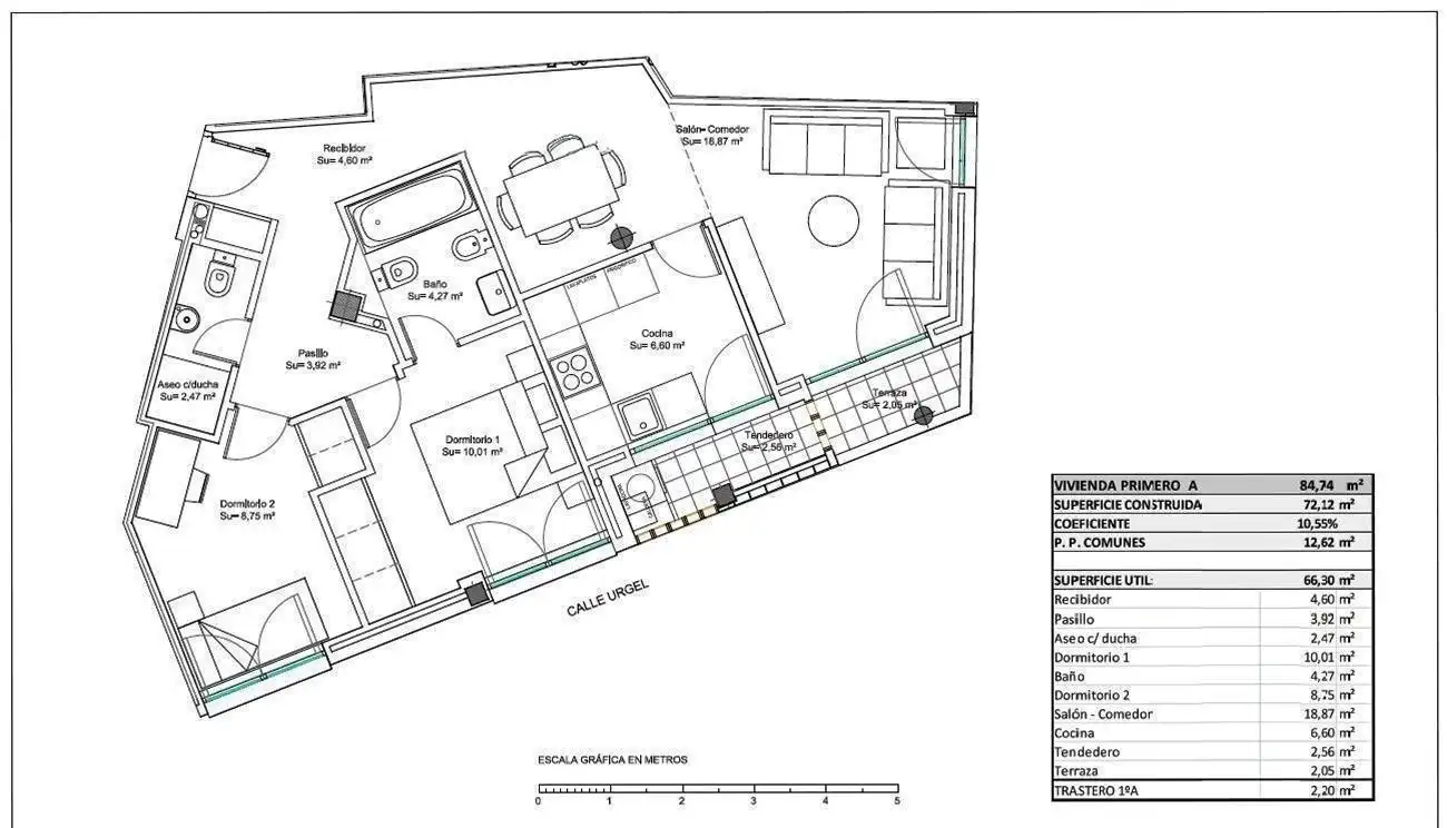 Piso con terraza en venta en Calle URGEL, imagen 42